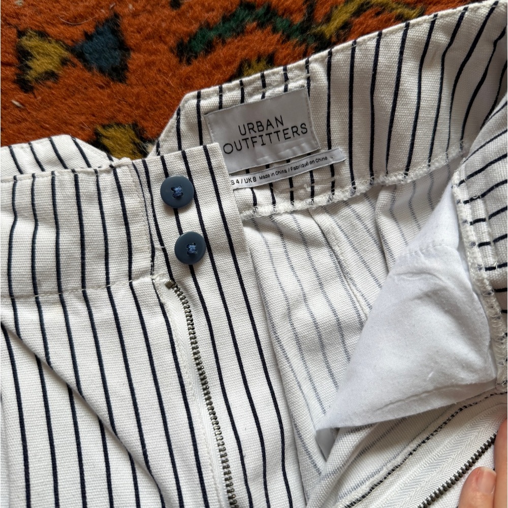 UO Mack Striped Pleated High-Waisted Trouser Pant - Picture 9 of 15